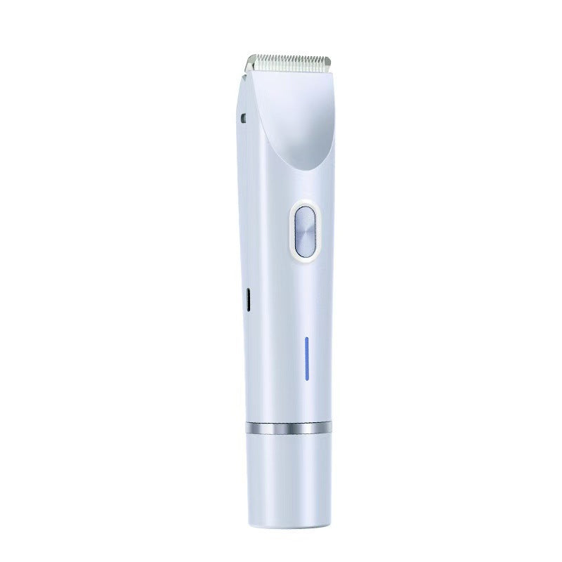 NoAging Trimmer for Women, Electric Shaver and Razor Rechargeable 2-in-1 Body and Facial Epilator, Dual Heads for Painless Trimming of Pubic Hair, Face, Underarms and Legs, Summer Gift