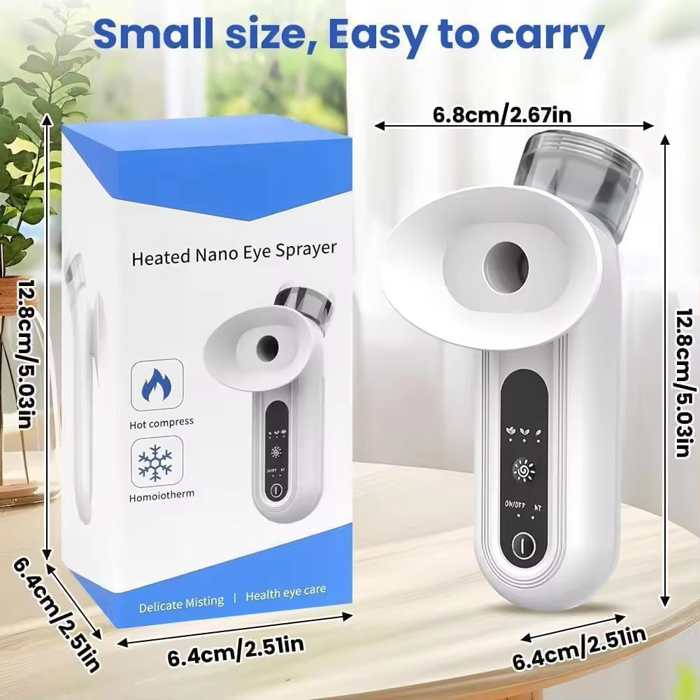 NoAging Eye Mist Steam Sprayer for Relief Dry Eyes, Eye Treatment, Portable Heated Eye Masks, Mini Eye Moisturizing Cleaning Soothing Steamer