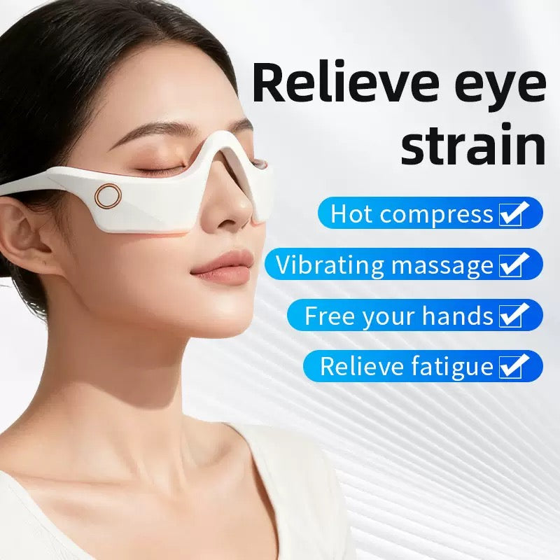 NoAging Under-Eye Light Therapy Device for Eye Bags, Dark Circles & Fatigue, White | 3 Modes & 3 Levels, Under-Eye Light Therapy Device with Vibration Massage, Gel Pads & Straps, for Home, Office and Travel Use