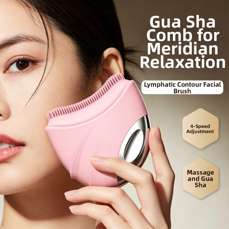 NoAging Electric Silicone Facial Cleansing Brush, Soft Silicone Face Wash Massager for Deep Face Cleansing & Facial Massage