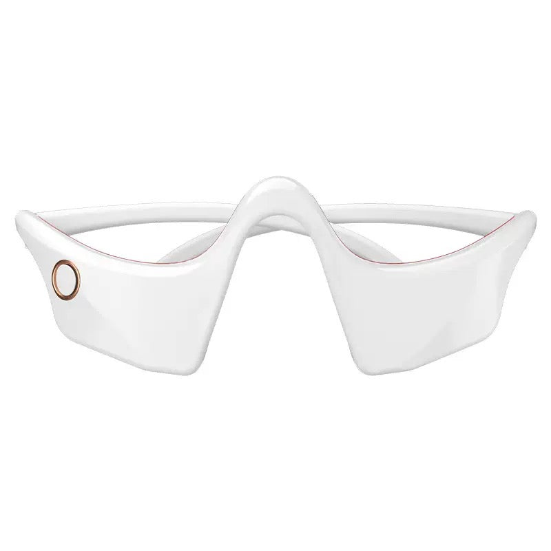 NoAging Under-Eye Light Therapy Device for Eye Bags, Dark Circles & Fatigue, White | 3 Modes & 3 Levels, Under-Eye Light Therapy Device with Vibration Massage, Gel Pads & Straps, for Home, Office and Travel Use
