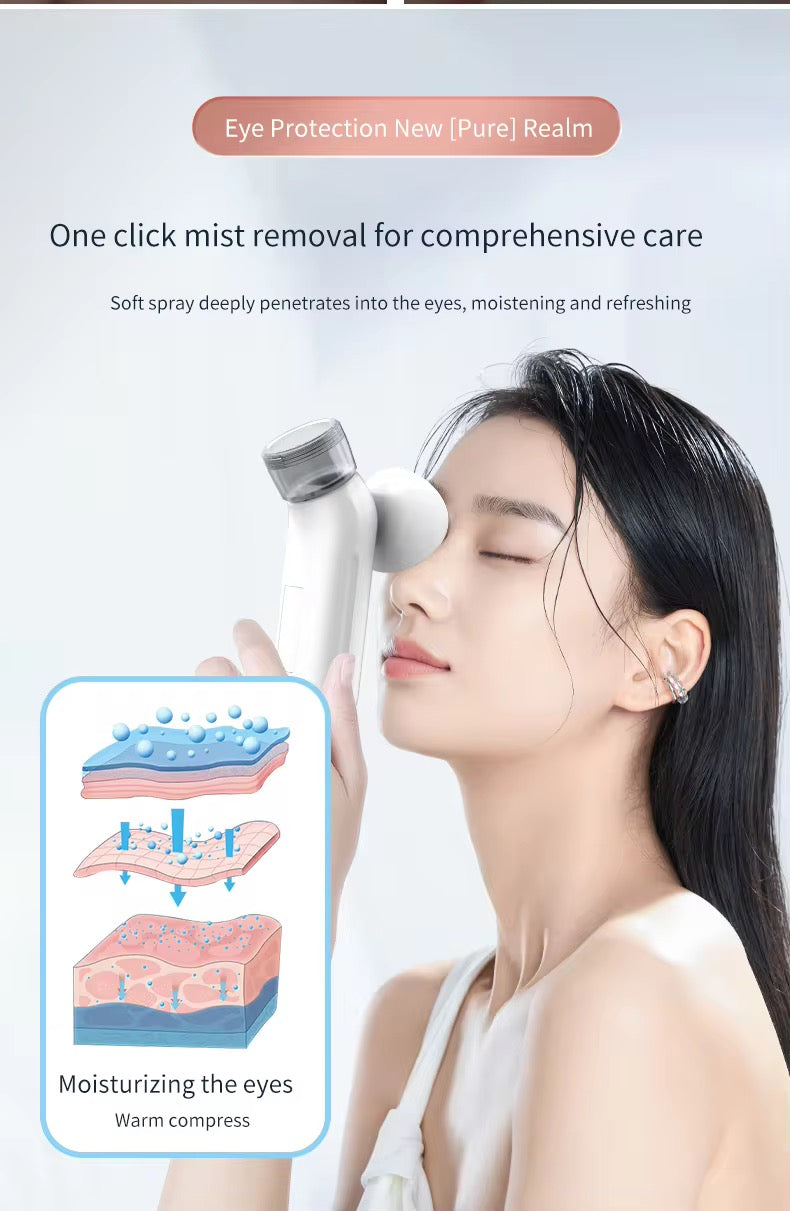 NoAging Eye Mist Steam Sprayer for Relief Dry Eyes, Eye Treatment, Portable Heated Eye Masks, Mini Eye Moisturizing Cleaning Soothing Steamer