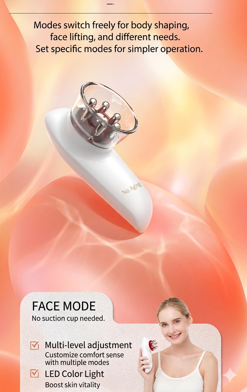 NoAging Portable Abdominal Fat Reduction Massager - Portable Liposuction Device - Fat Reduction Back, Neck and Leg Massager