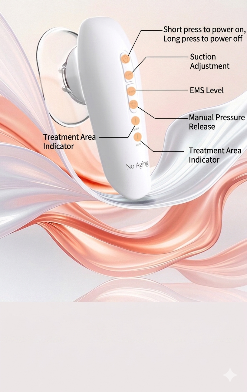 NoAging Portable Abdominal Fat Reduction Massager - Portable Liposuction Device - Fat Reduction Back, Neck and Leg Massager