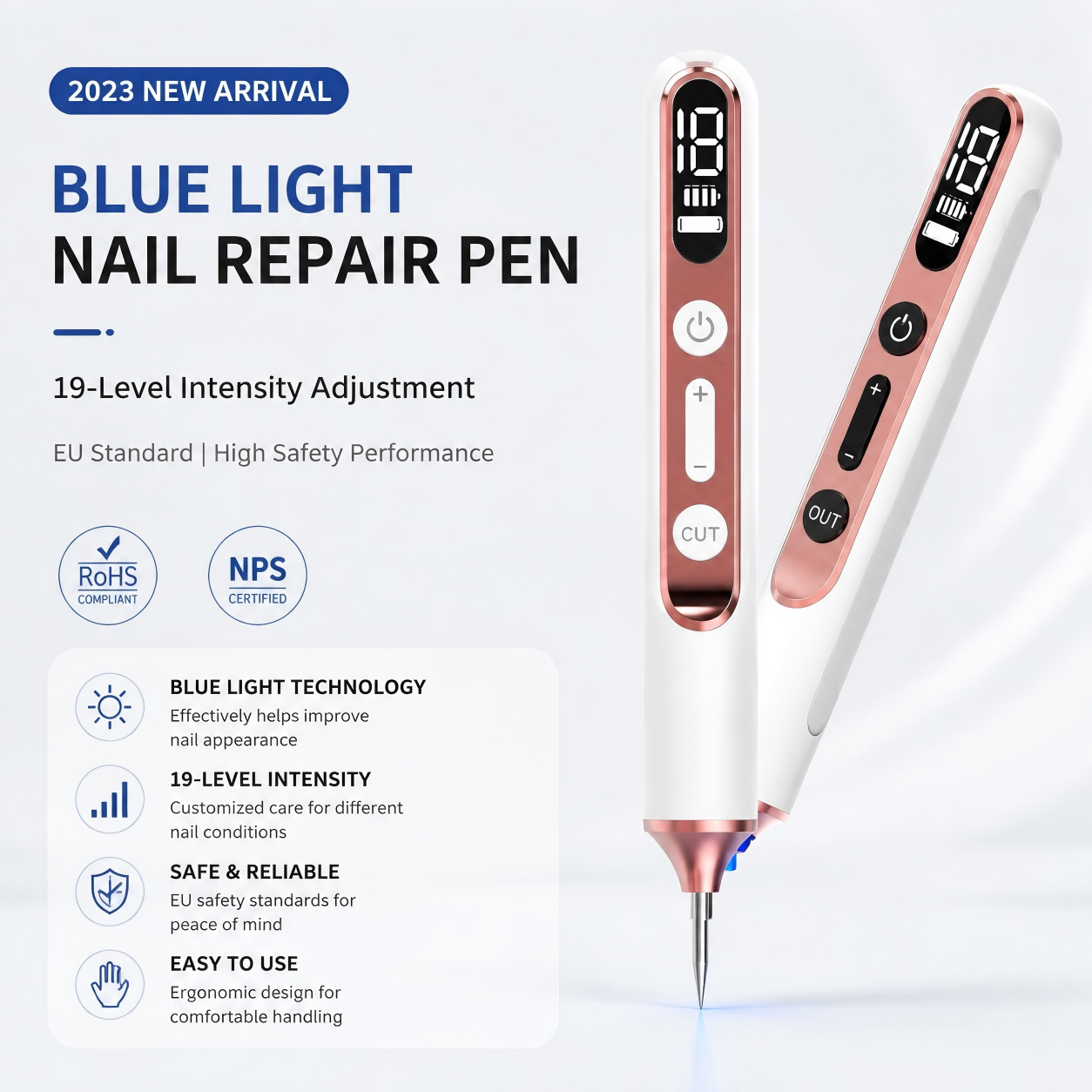 NoAging Skin Care Tools, Tag Appearance Grooming Pen Design for Convenient Home Use, Safe for Women Men Home Grooming (Gold)