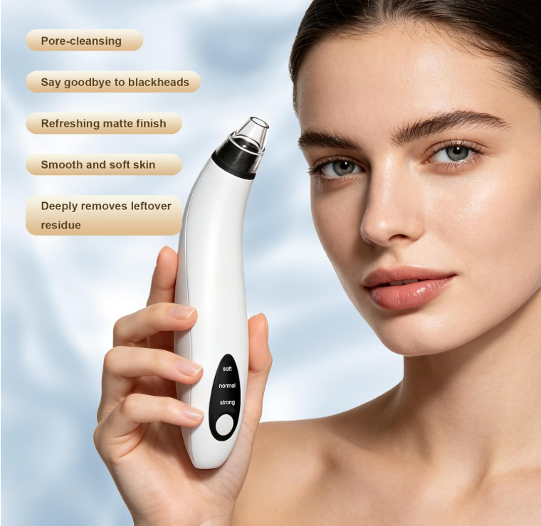 NoAging Blackhead Remover Tools Vacuum Facial Pore Cleaner Tool 3 Suction Power |  interchangeable probes USB rechargeable pore vacuum kit for facial deep cleansing, suitable for adults
