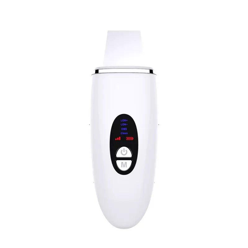 NoAging Waterproof Skin Scrubber 4-in-1 Facial Spatula Pore Cleaner for Face | Blackhead remover with 4 modes,rounded stainless steel head,10-minute auto-off,Type-C charging and 2 silicone attachments.