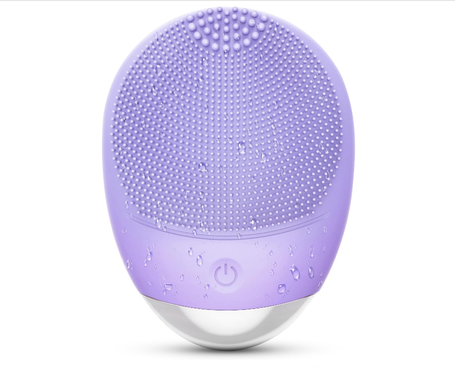 NoAging Facial Cleansing Brush, 3-in-1 Electric Soft Silicone Waterproof Face Scrubber, USB Rechargeable IPX7 Waterproof Sonic Vibrating Face Brush for Deep Cleansing, Gentle Exfoliating and Massaging