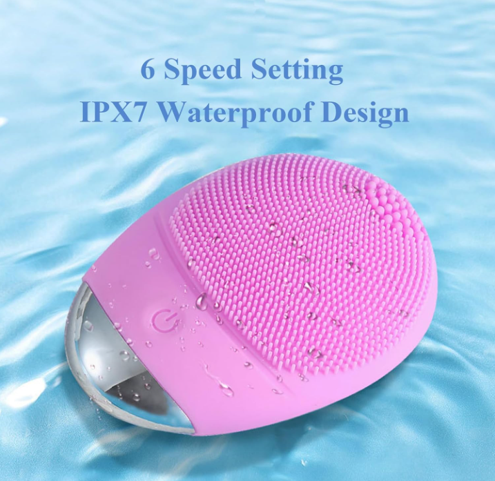 NoAging Facial Cleansing Brush, 3-in-1 Electric Soft Silicone Waterproof Face Scrubber, USB Rechargeable IPX7 Waterproof Sonic Vibrating Face Brush for Deep Cleansing, Gentle Exfoliating and Massaging