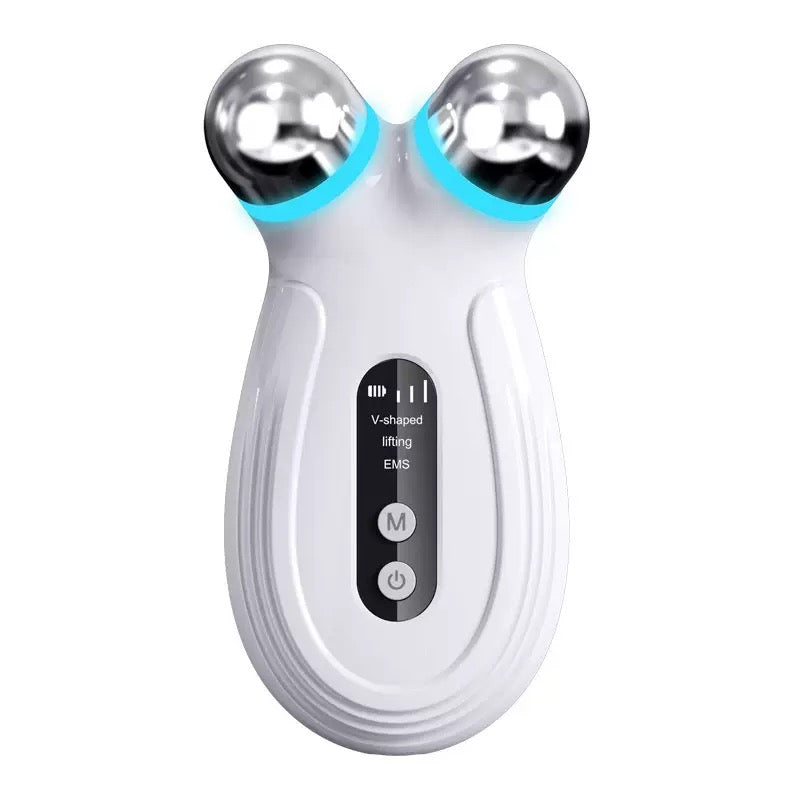 NoAging Handheld Microcurrent V-Face Anti-Aging Roller Massager for Face and Neck Lifting