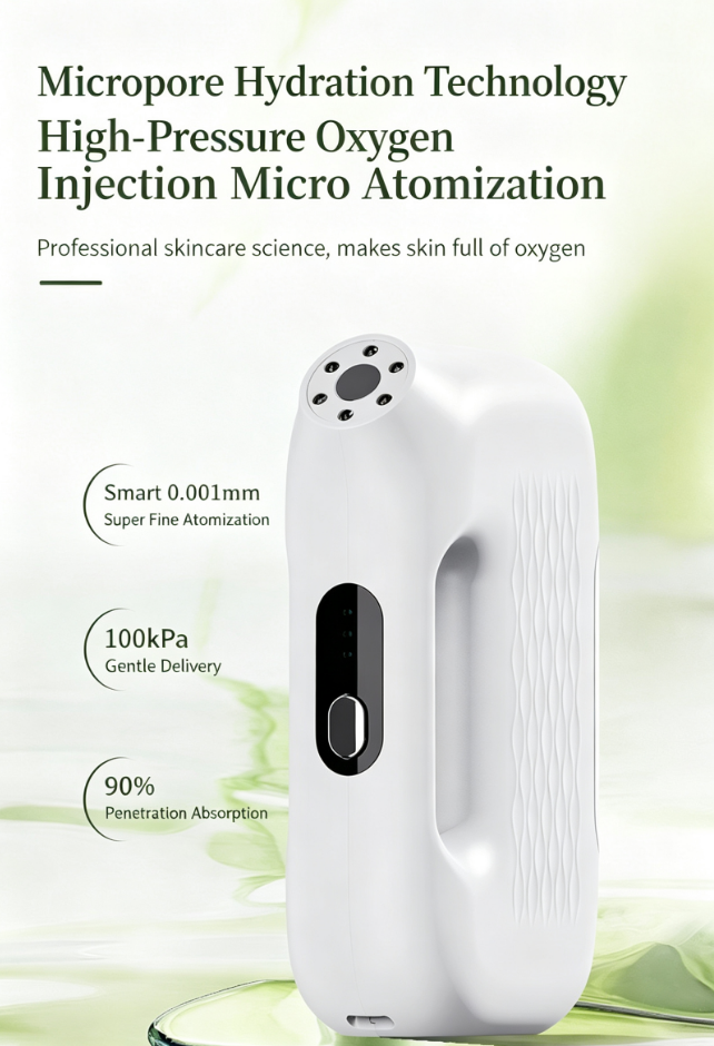 NoAging Microtree Nano Facial Steamer - Rechargeable & Portable High Pressure Face Oxygen Sprayer Machine, 0.3mm Nozzle Micro Mist Skin Hydrator, Essential Water Infusion Facial Spa Treatment