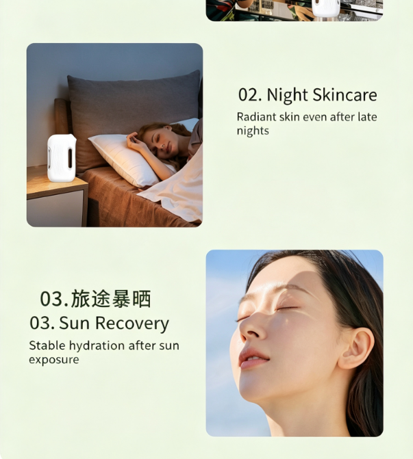 NoAging Microtree Nano Facial Steamer - Rechargeable & Portable High Pressure Face Oxygen Sprayer Machine, 0.3mm Nozzle Micro Mist Skin Hydrator, Essential Water Infusion Facial Spa Treatment