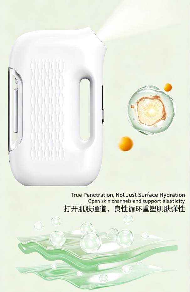NoAging Microtree Nano Facial Steamer - Rechargeable & Portable High Pressure Face Oxygen Sprayer Machine, 0.3mm Nozzle Micro Mist Skin Hydrator, Essential Water Infusion Facial Spa Treatment