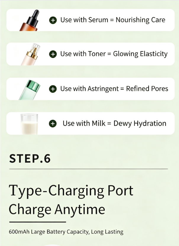 NoAging Microtree Nano Facial Steamer - Rechargeable & Portable High Pressure Face Oxygen Sprayer Machine, 0.3mm Nozzle Micro Mist Skin Hydrator, Essential Water Infusion Facial Spa Treatment