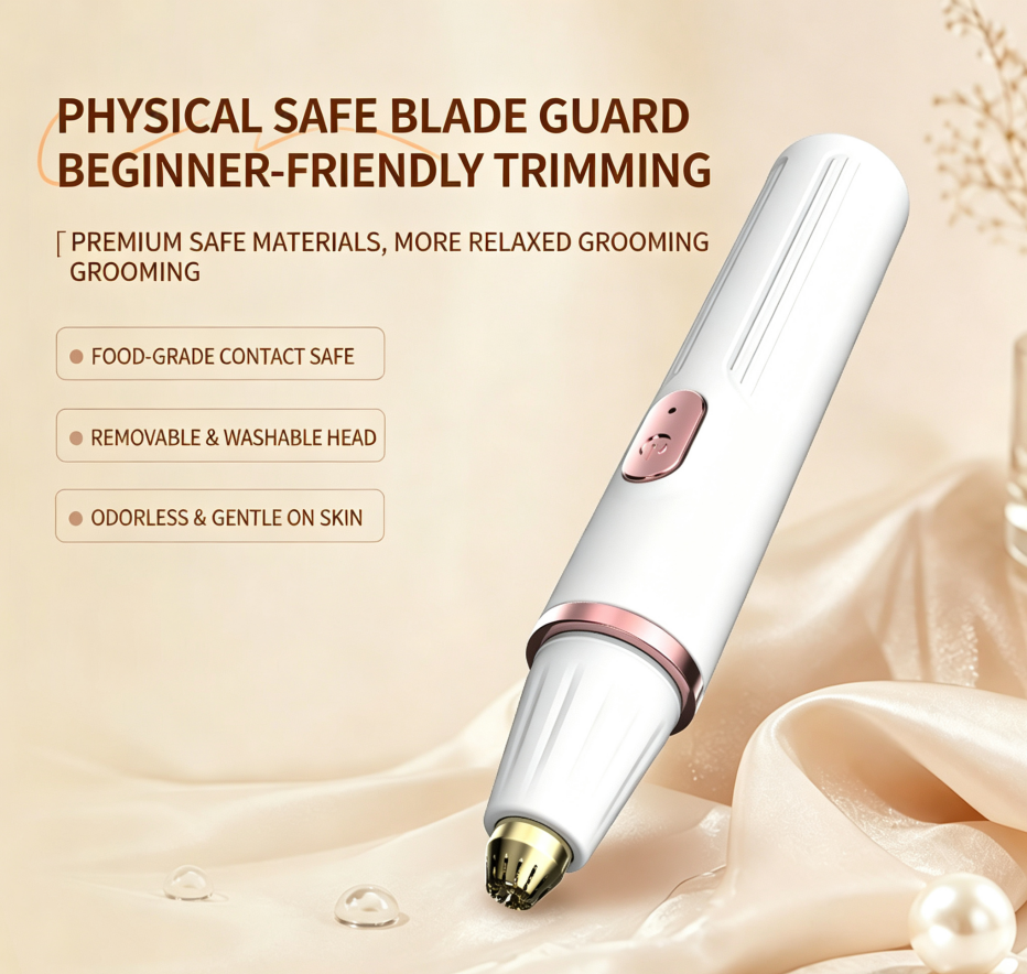 NoAging Ear and Nose Hair Trimmer Clipper - 2026 Professional Painless Eyebrow & Facial Hair Trimmer for Men Women, Battery-Operated Trimmer with IPX7 Waterproof, Dual Edge Blades for Easy Cleansing