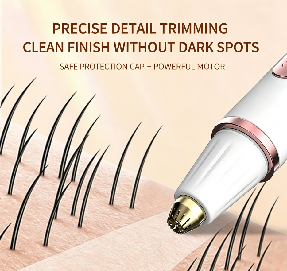 NoAging Ear and Nose Hair Trimmer Clipper - 2026 Professional Painless Eyebrow & Facial Hair Trimmer for Men Women, Battery-Operated Trimmer with IPX7 Waterproof, Dual Edge Blades for Easy Cleansing